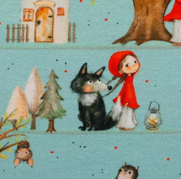 Tricot blauw met rood kapje en de boze wolf